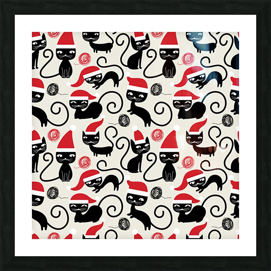 Cute christmas seamless pattern vector Picture Frame print