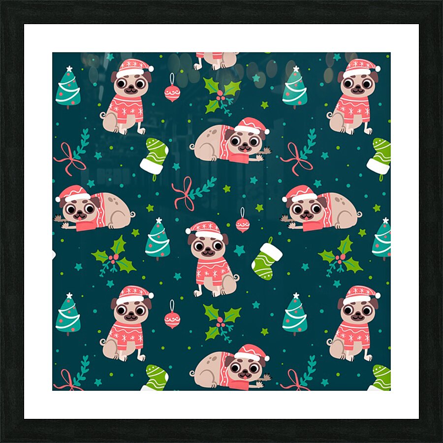 pattern christmas funny Picture Frame print