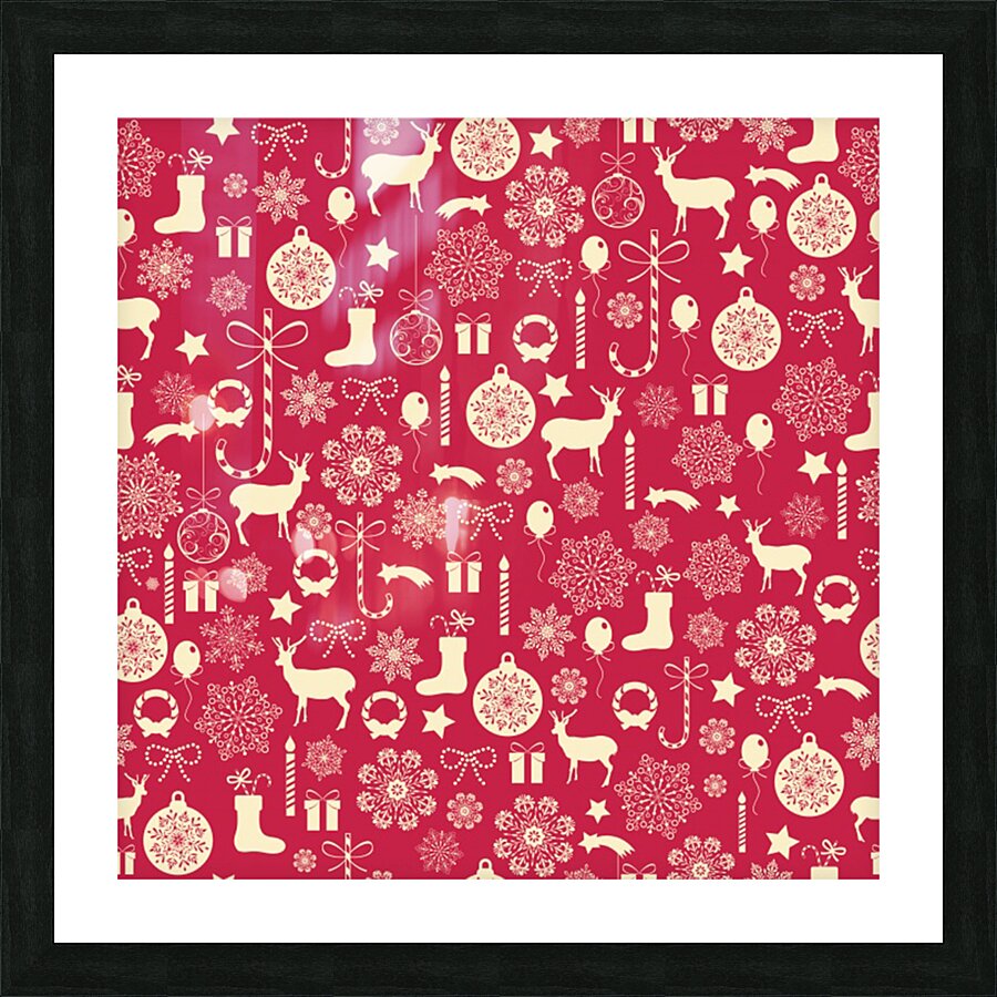 christmas pattern background Picture Frame print