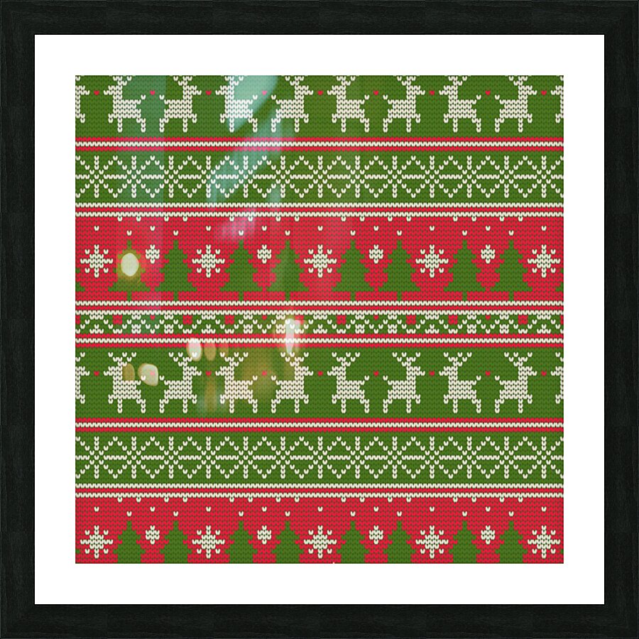 christmas knitting pattern Picture Frame print