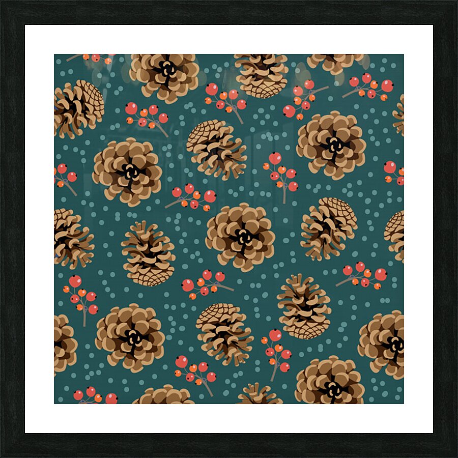christmas seamless pattern Picture Frame print