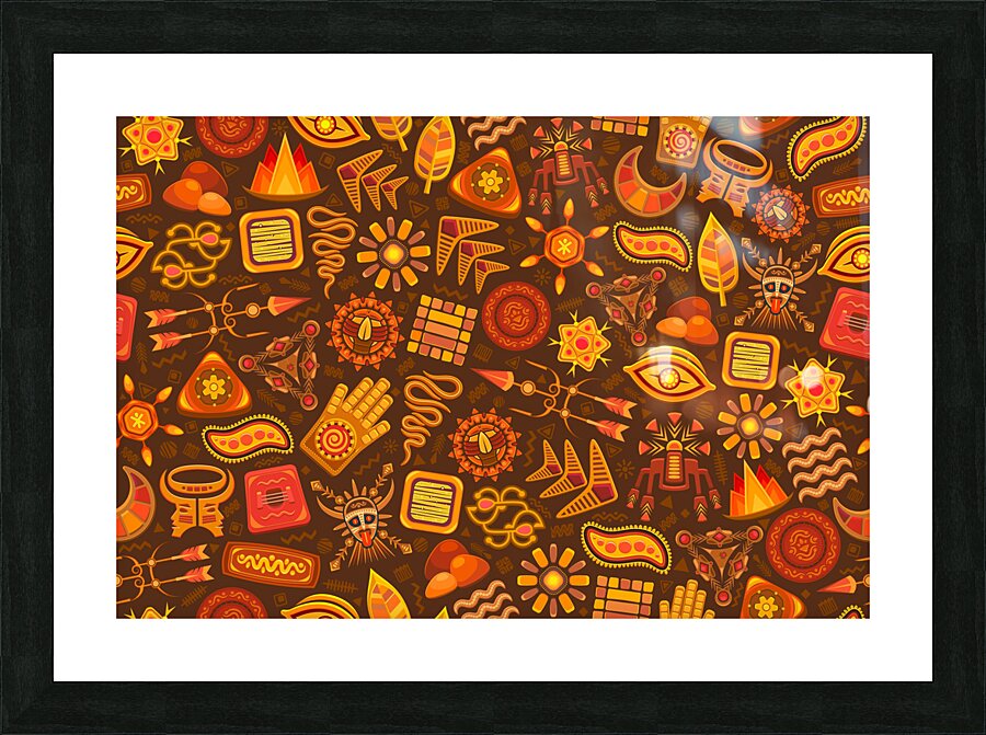 pattern background ethnic tribal Picture Frame print