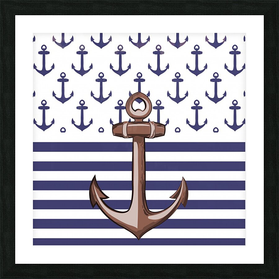 anchor background design Picture Frame print