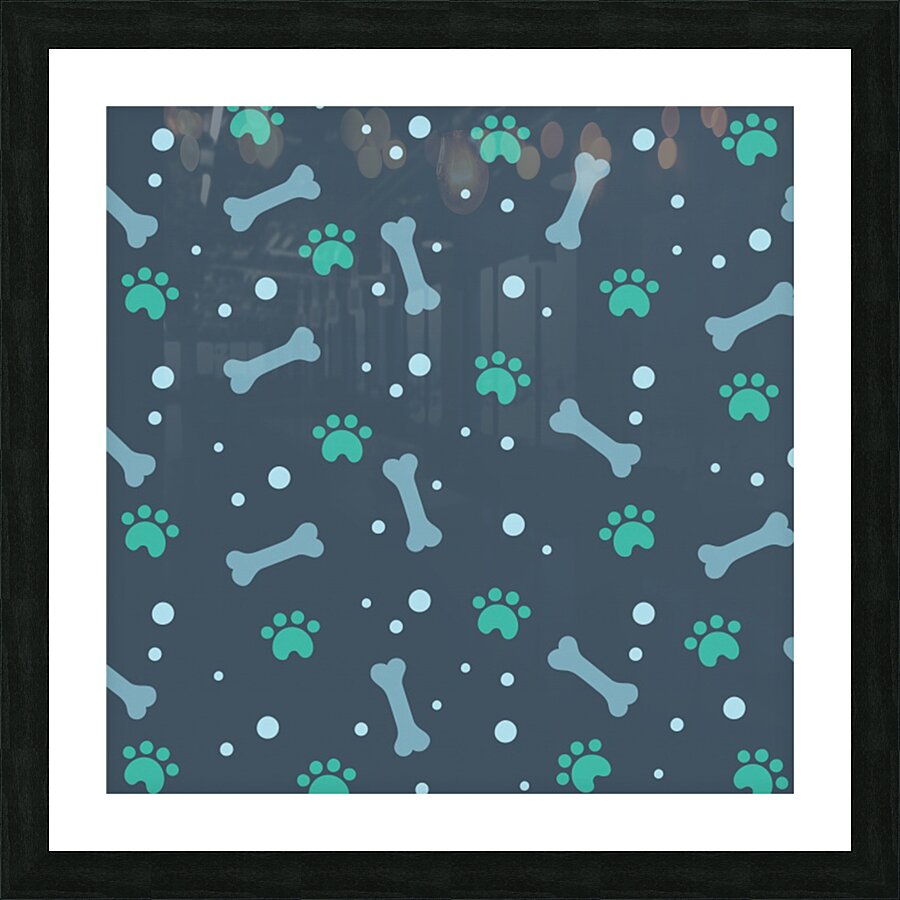 bons foot prints pattern background Picture Frame print