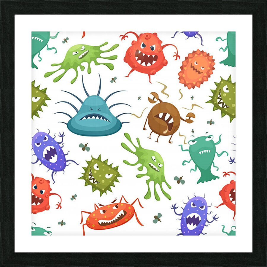 dangerous streptococcus lactobacillus staphylococ Picture Frame print
