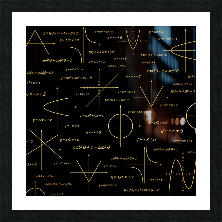 abstract math pattern Picture Frame print