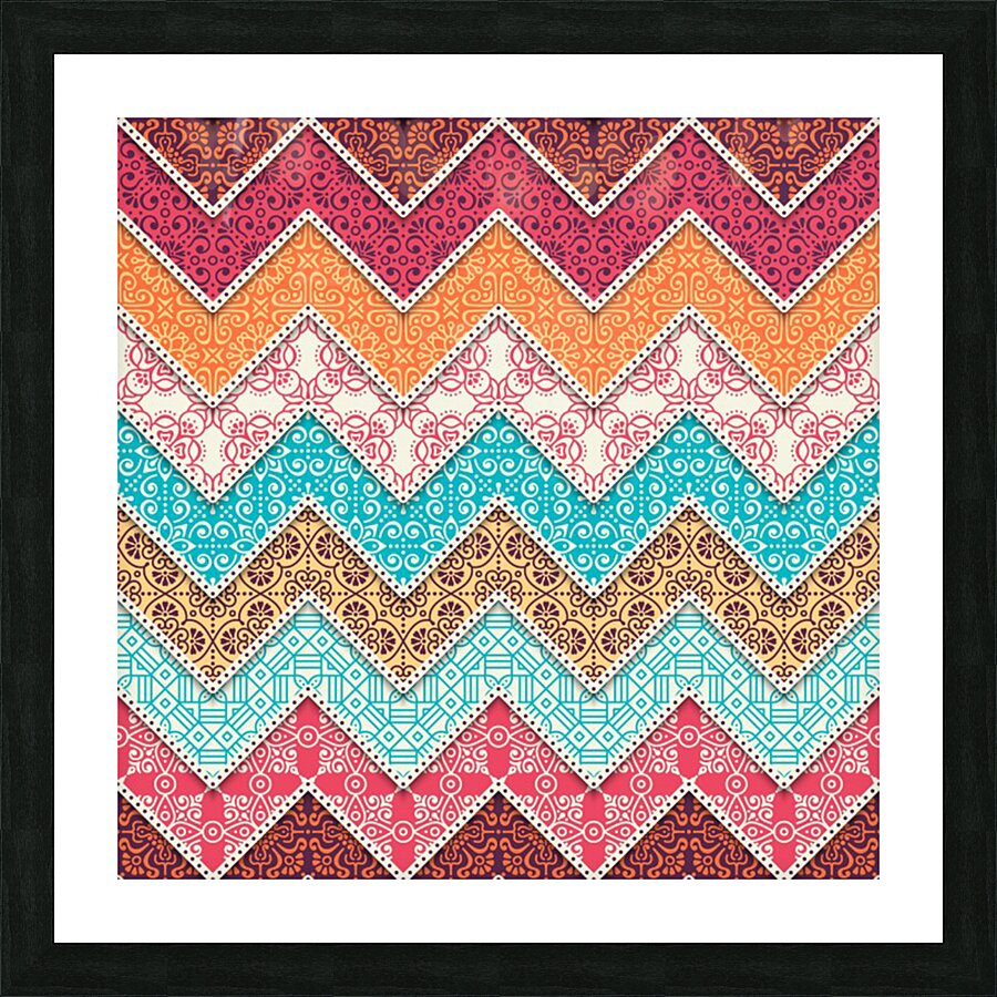 ethnic floral pattern Picture Frame print
