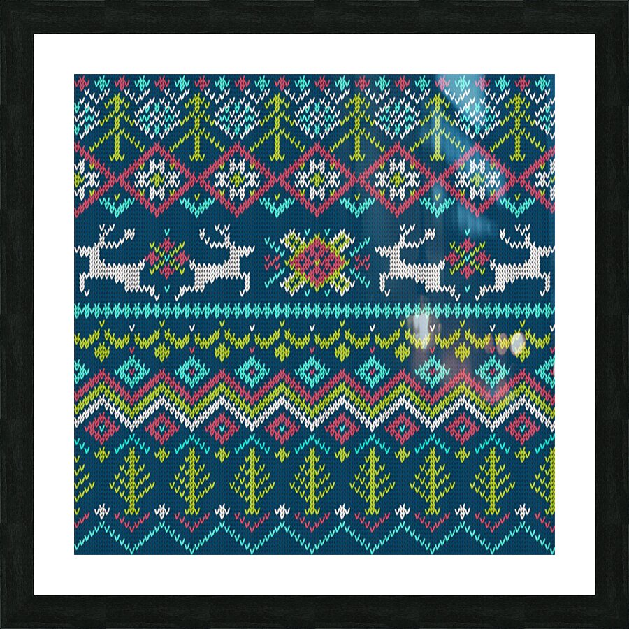 background with fabric texture winter Picture Frame print