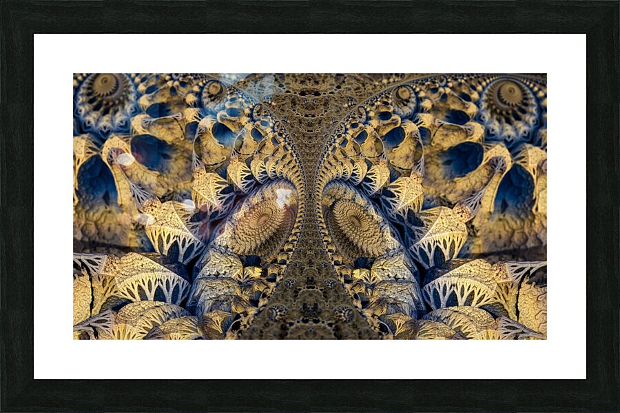 fractal spiral infinite psychedelic Picture Frame print