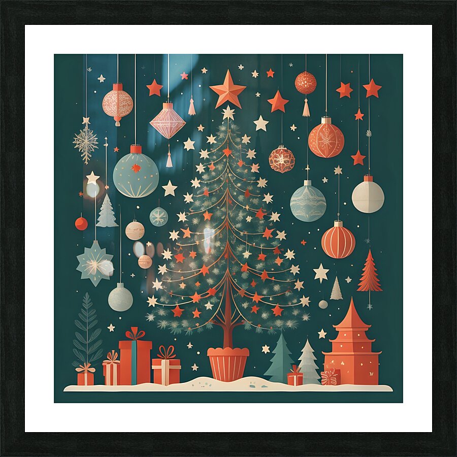 tree christmas Picture Frame print