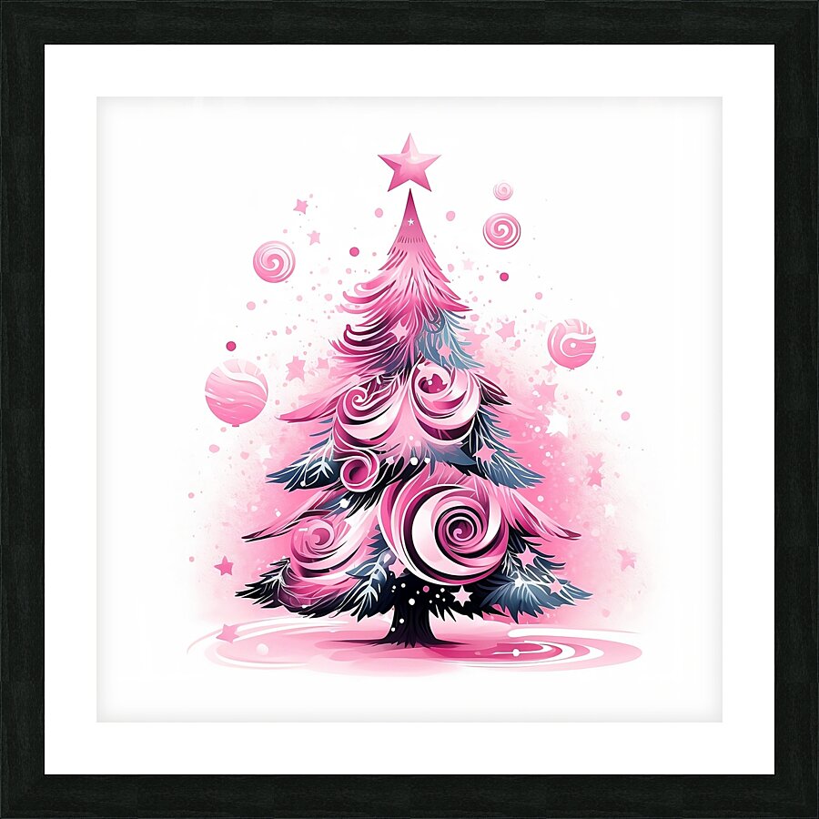 winter christmas snow xmas tree Picture Frame print