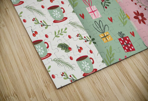 flat christmas pattern collection Etnousta puzzle