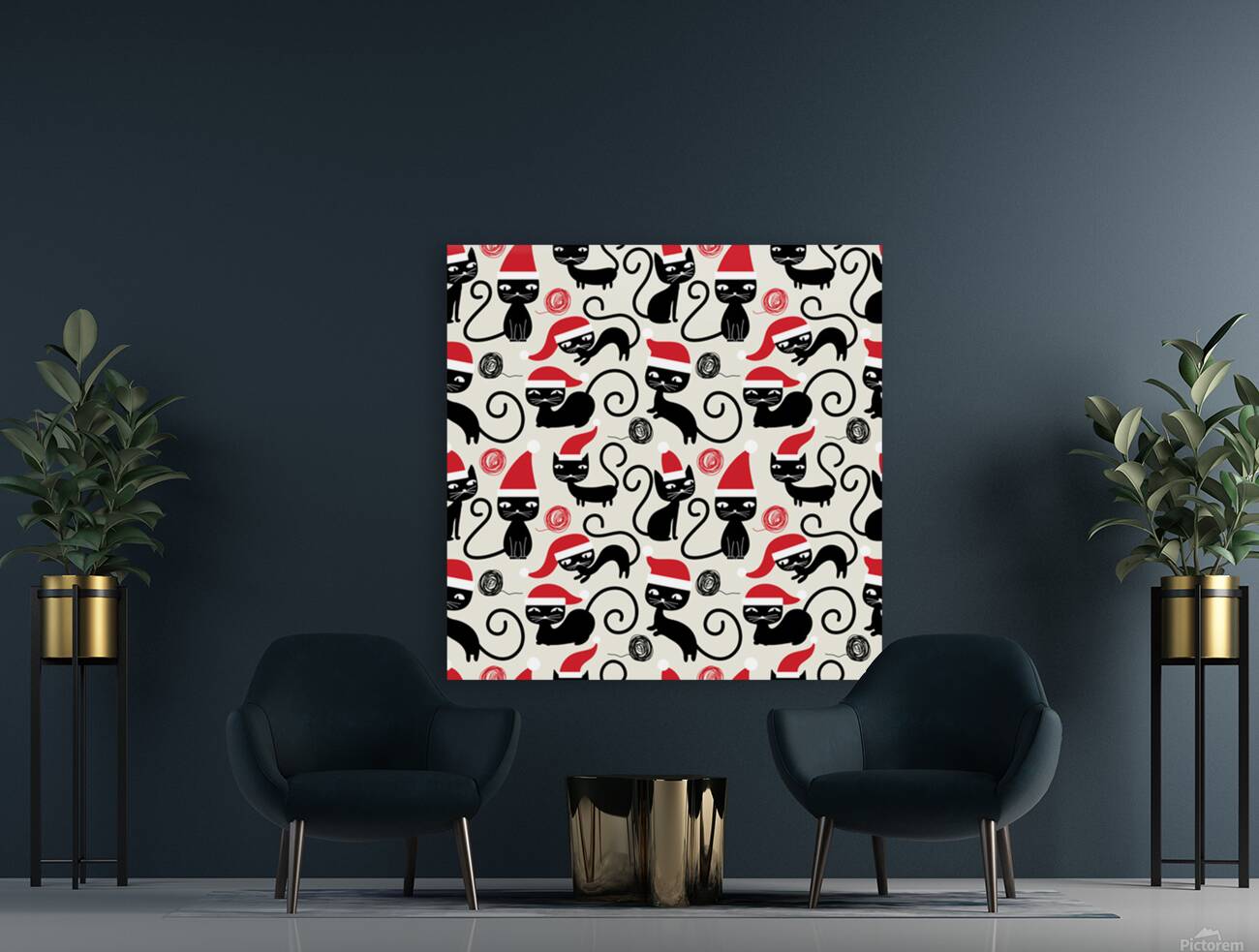 Cute christmas seamless pattern vector Reproduction