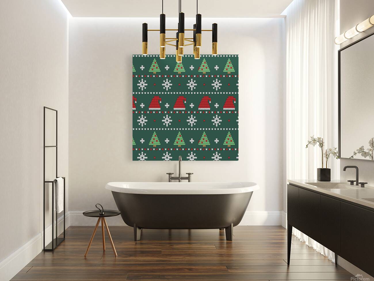 beautiful knitted christmas pattern Reproduction