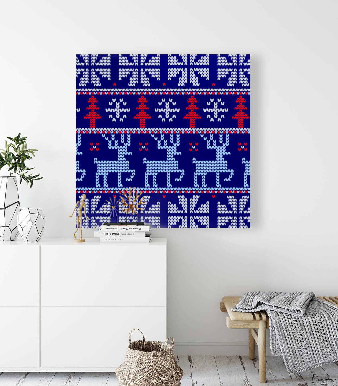 knitted christmas pattern Reproduction