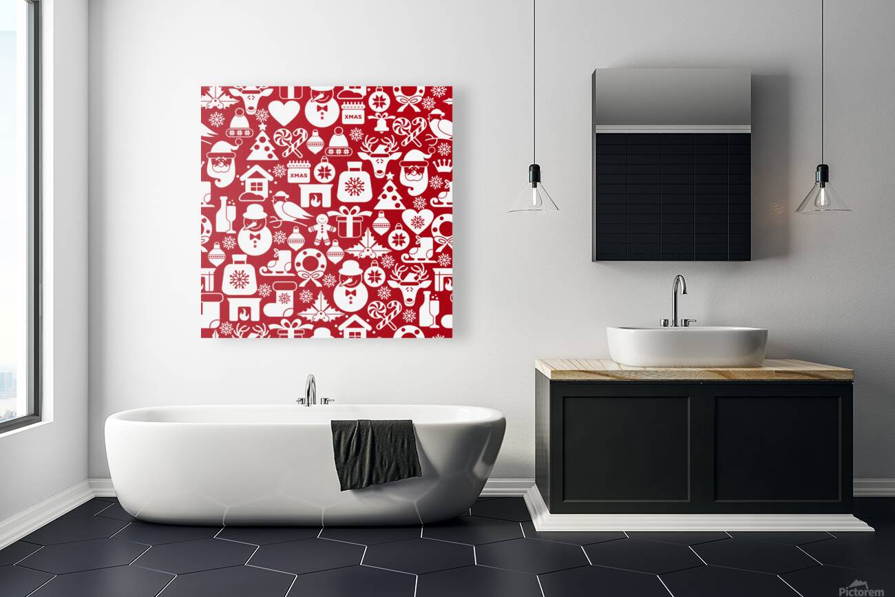 christmas seamless pattern icons Reproduction