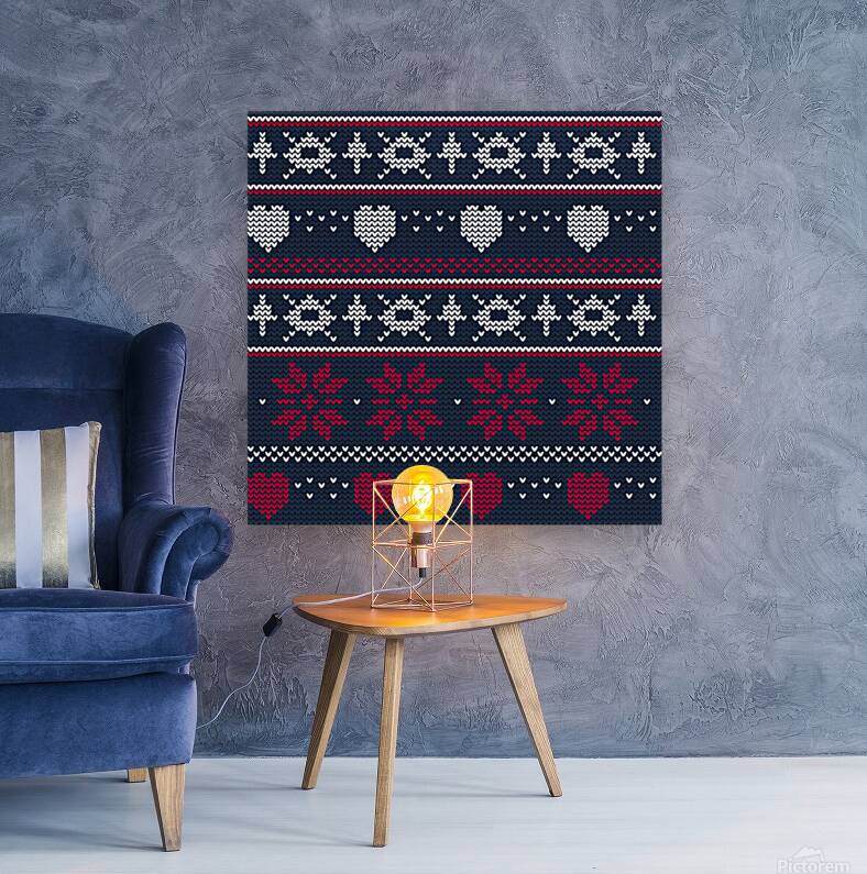 beautiful knitted christmas pattern Reproduction