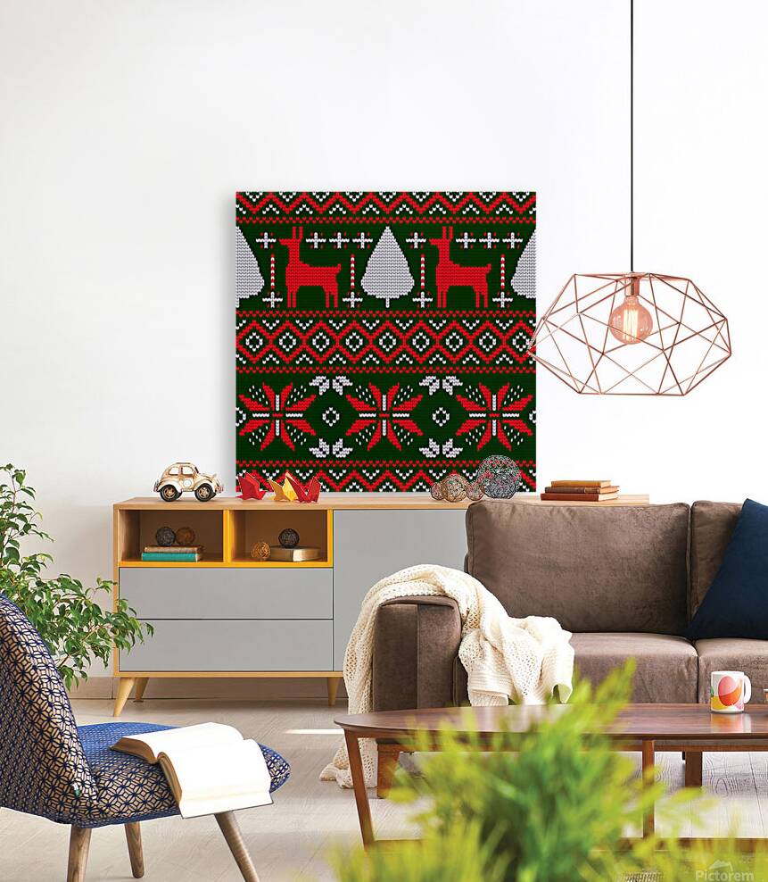 christmas pattern knitted design Reproduction