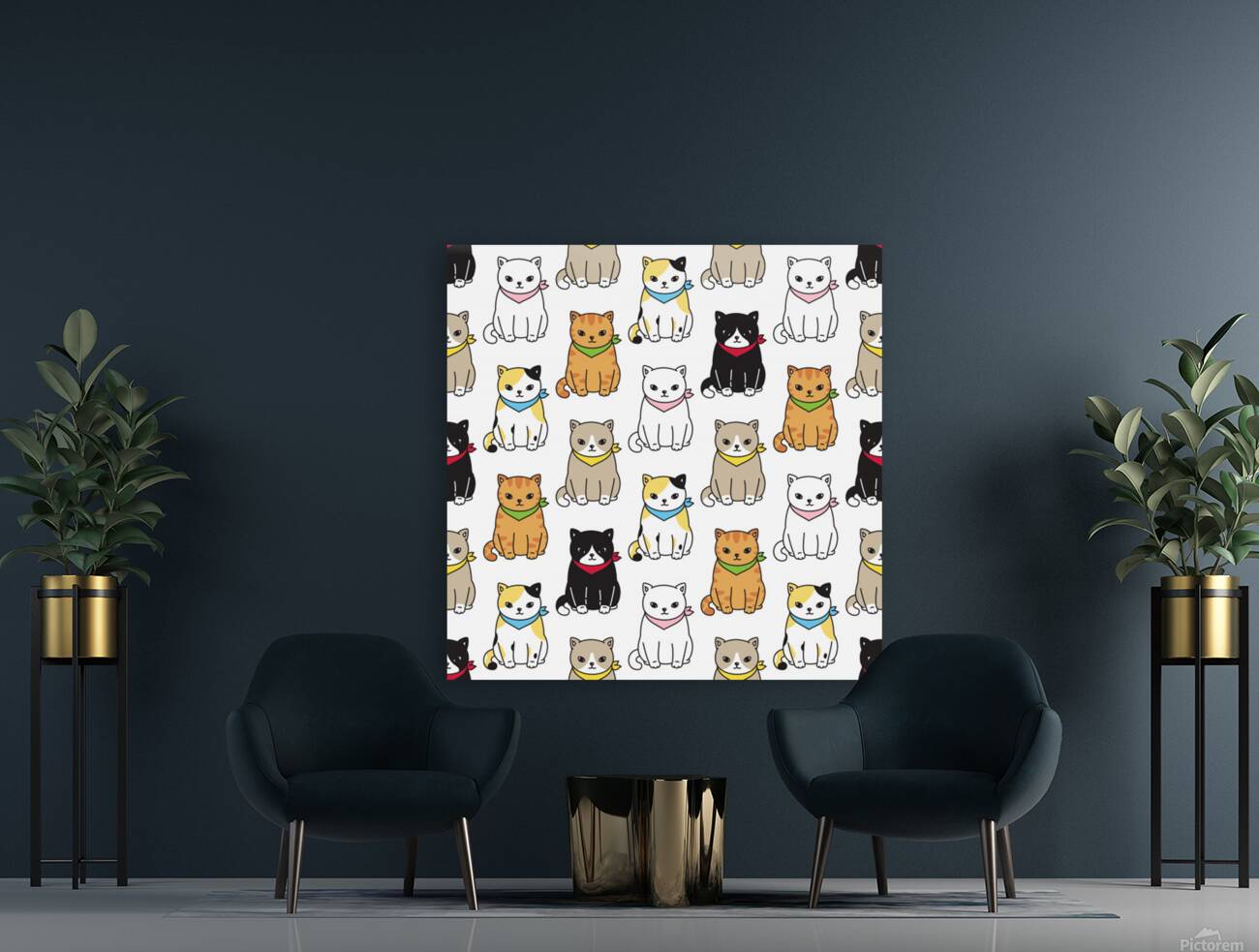 cat kitten seamless pattern Reproduction