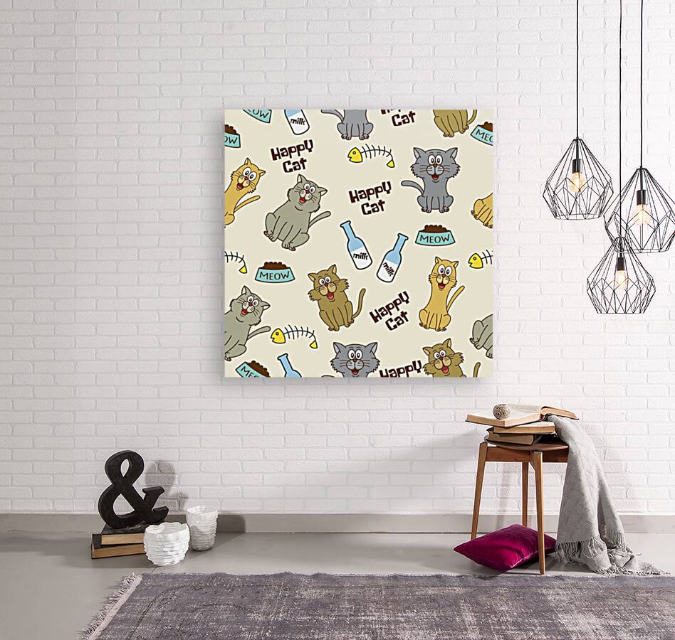 happy cats pattern background Reproduction