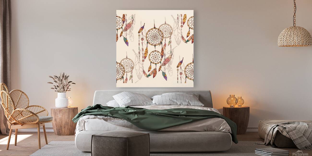 coloured dreamcatcher background Reproduction