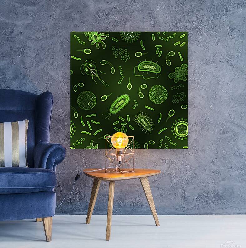 bacteria virus seamless pattern inversion Reproduction
