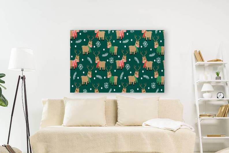 cute christmas pattern doodl Reproduction