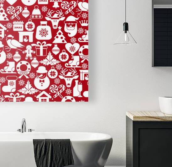 christmas seamless pattern icons Reproduction