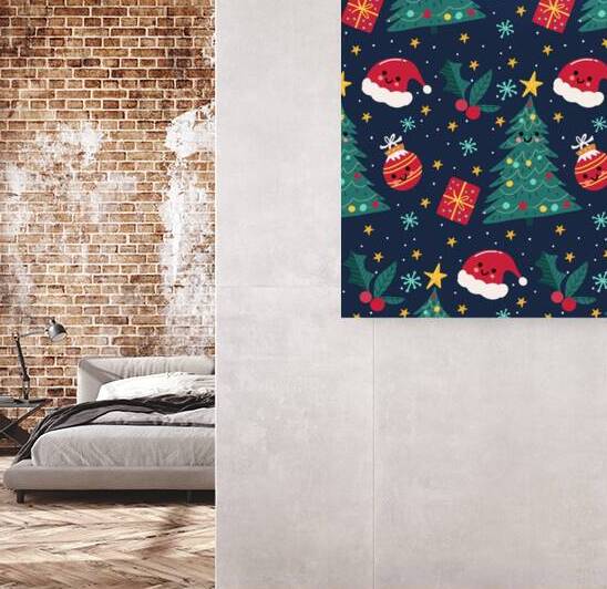 colorful funny christmas pattern Reproduction