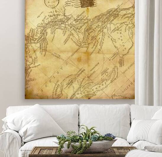 vintage map background paper Reproduction