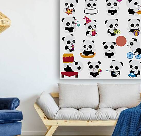 playing pandas cartoons by Etnousta