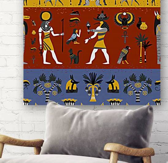 ancient egyptian religion seamless pattern by Etnousta