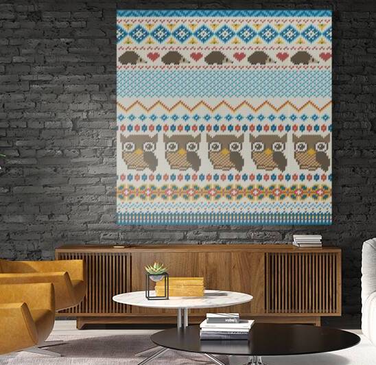 fabric texture with owls by Etnousta