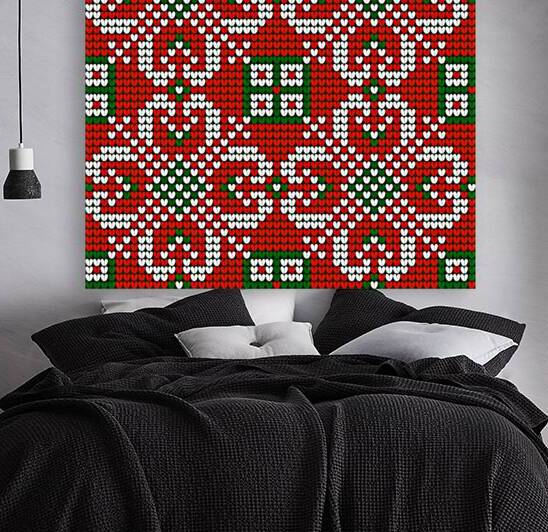 grandma s christmas knitting  pattern red green w by Etnousta