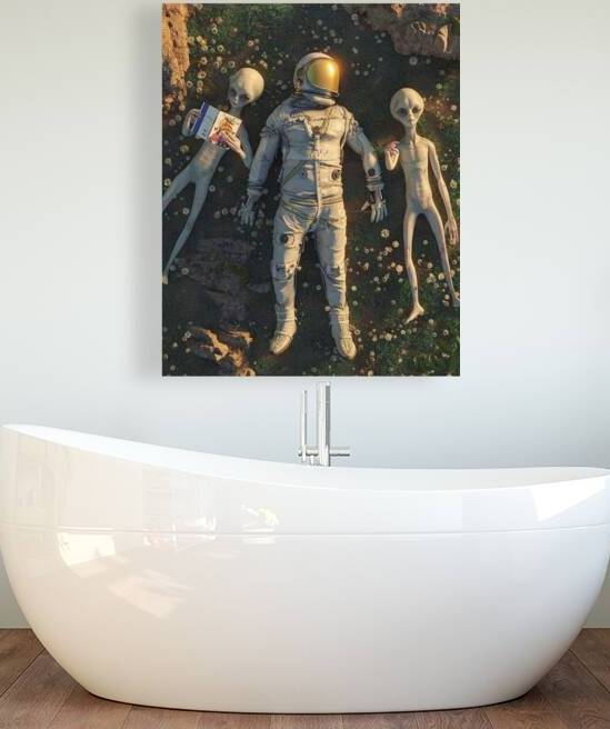 alien art astro astronaut military uniform planet by Etnousta