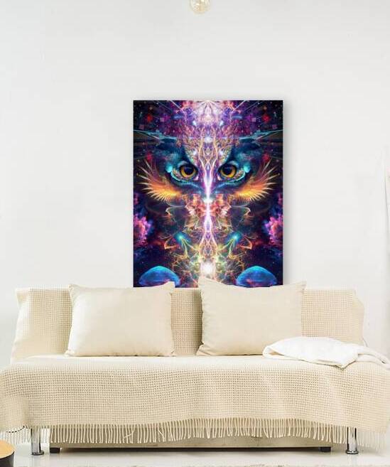 owl psychedelic colorful trippy by Etnousta