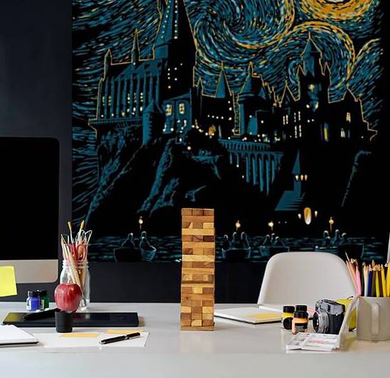 Hogwarts castle van gogh by Etnousta