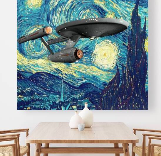 Star Trek Starship The Starry Night van Gogh by Etnousta