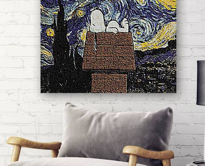 cute dog house van gogh parody by Etnousta