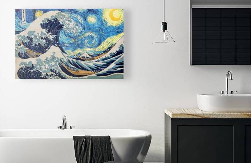 The Great Wave of Kanagawa painting Hokusai starr by Etnousta