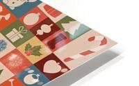 Cute christmas seamless pattern vector HD Metal print
