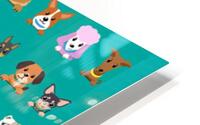 different type vector cartoon dog faces HD Metal print