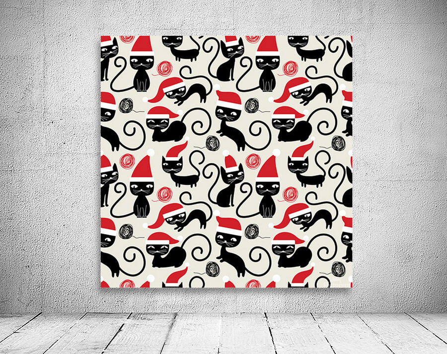 Cute christmas seamless pattern vector Wall Preview