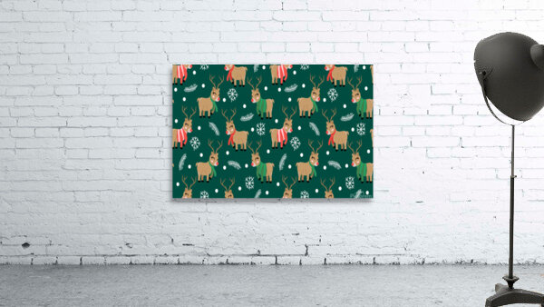 cute christmas pattern doodl Wall Preview