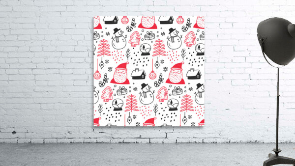 christmas themed seamless pattern Wall Preview