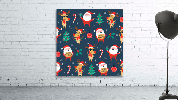 funny christmas pattern Wall Preview