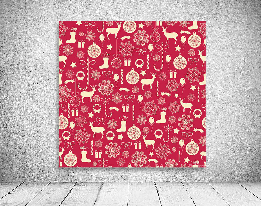 christmas pattern background Wall Preview