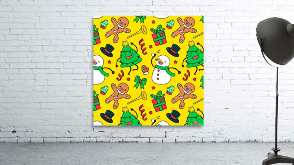 funny decoration christmas pattern Wall Preview