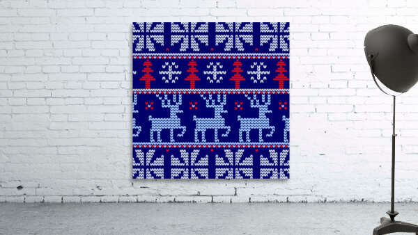 knitted christmas pattern Wall Preview