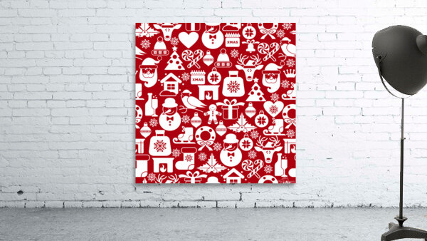 christmas seamless pattern icons Wall Preview